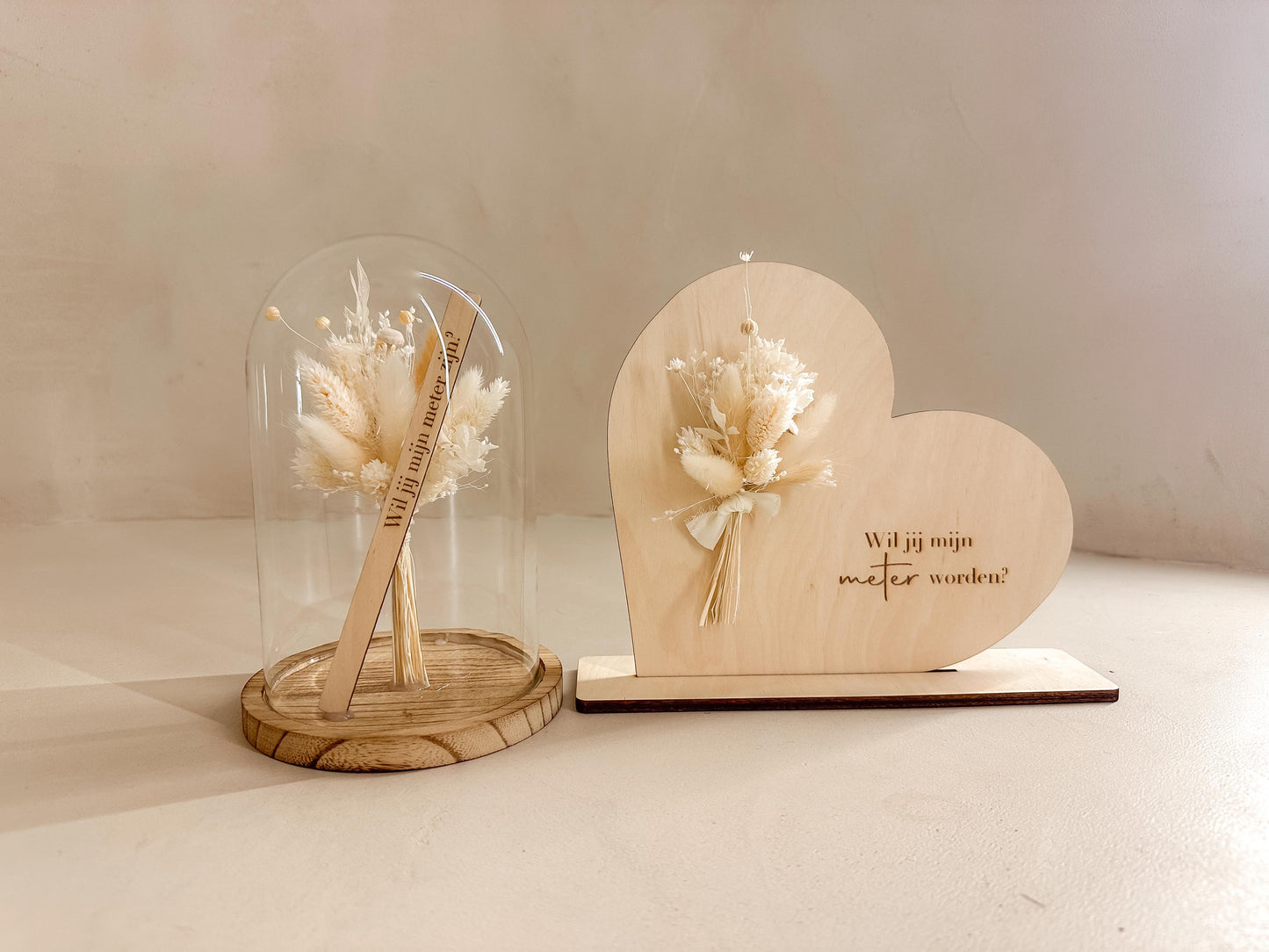 Geschenk | Houten bordje " liggend hartje "