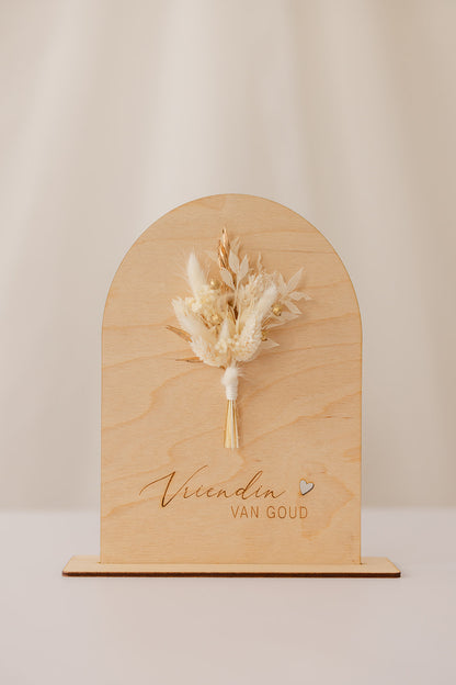 Geschenk | Houten bordje ‘’ halve boog “