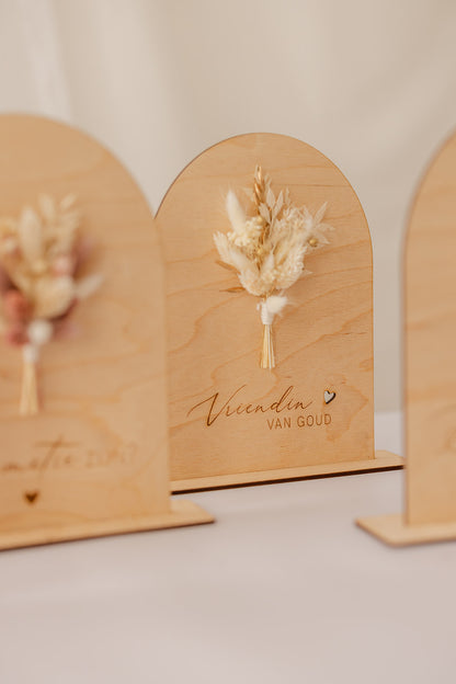 Geschenk | Houten bordje ‘’ halve boog “