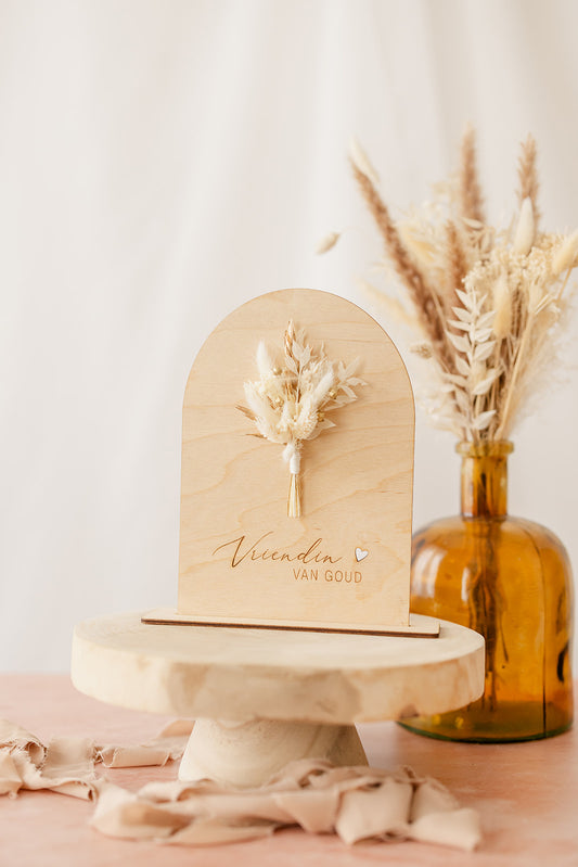 Geschenk | Houten bordje ‘’ halve boog “